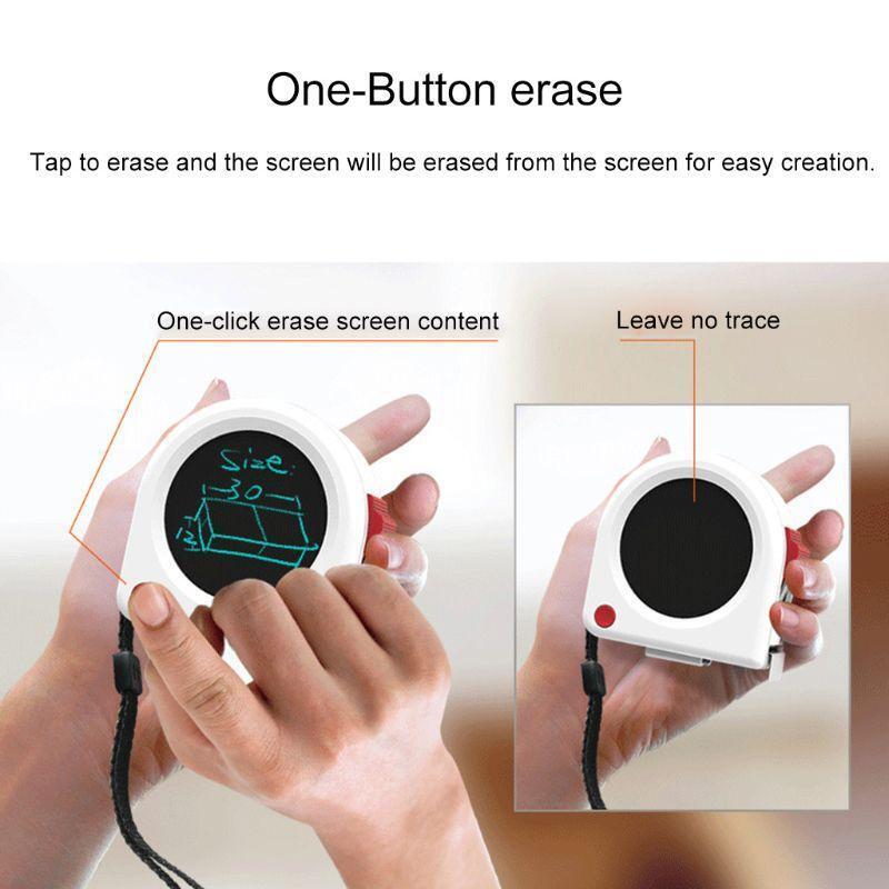 Tape Measure with LCD Screen Writing Tablet Drawing Board Measuring Tape 5m 16ft