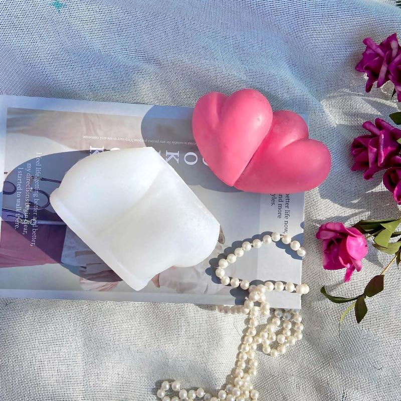 Heart Shape Candle Mold Epoxy Casting Mold Handmade Making Home Ortnament