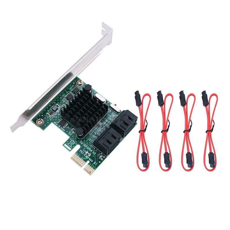 PCI Express 1X to Sata 3.0 Adapter Board 4 Port Sata 3.0 to PCIe Expansion Card
