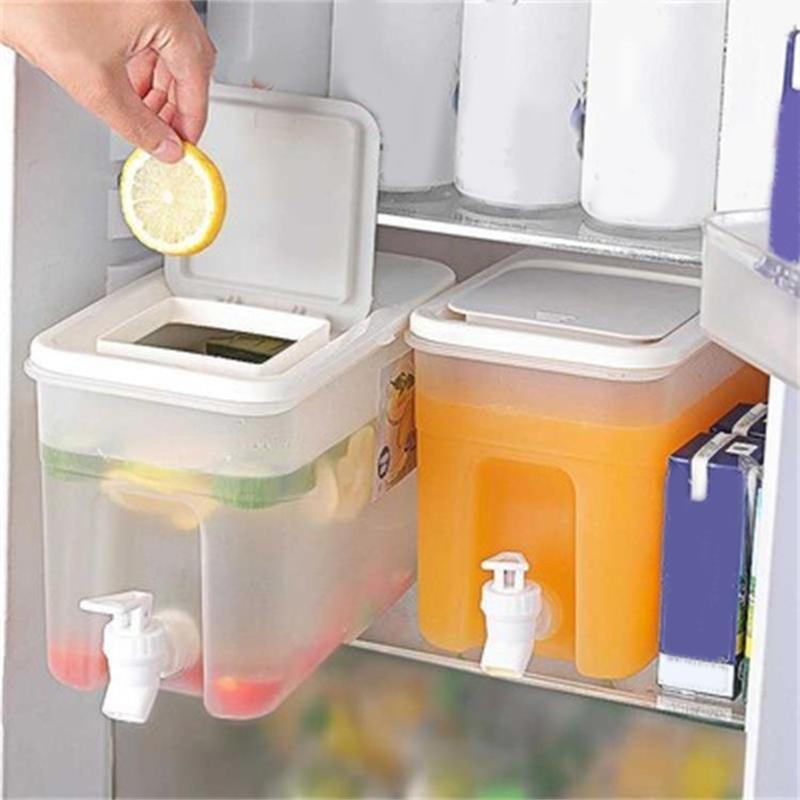 Large Capacity Portable PP Cold Kettle Fruit Teapot Lemonade Bucket PP Material