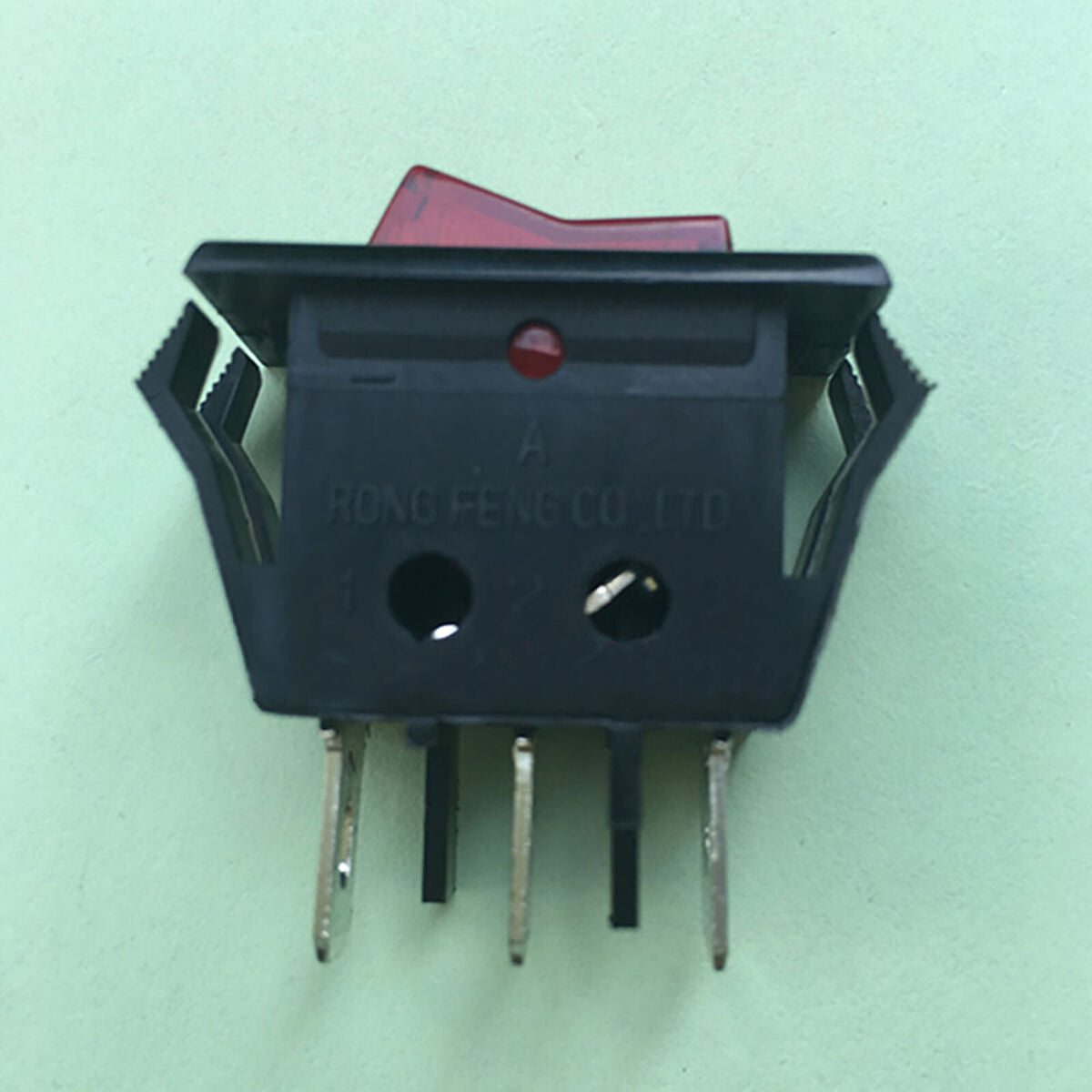 RF-1001 Rocker Switch 3 Pins 2 Positions 10A 250VAC T85 Red Light Repair Parts