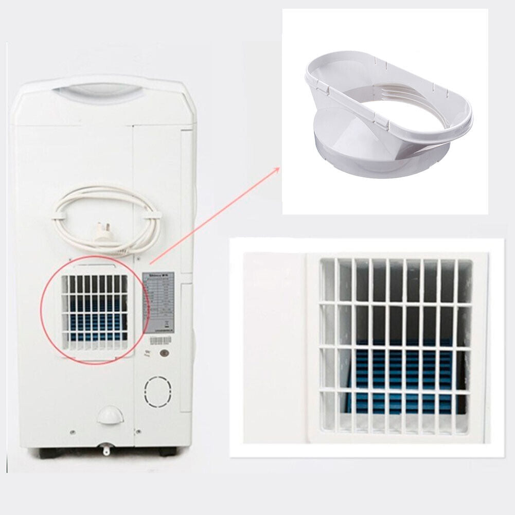 13cm Dia Flat Air Conditioner Exhaust Duct Interface Tube Connector Adapter