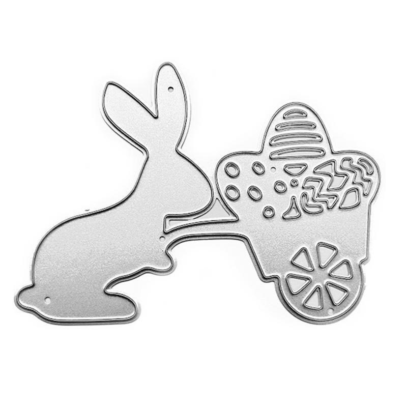 Rabbit Cart Metal Cutting Dies Stencil DIY Scrapbook Album Paper Card Template