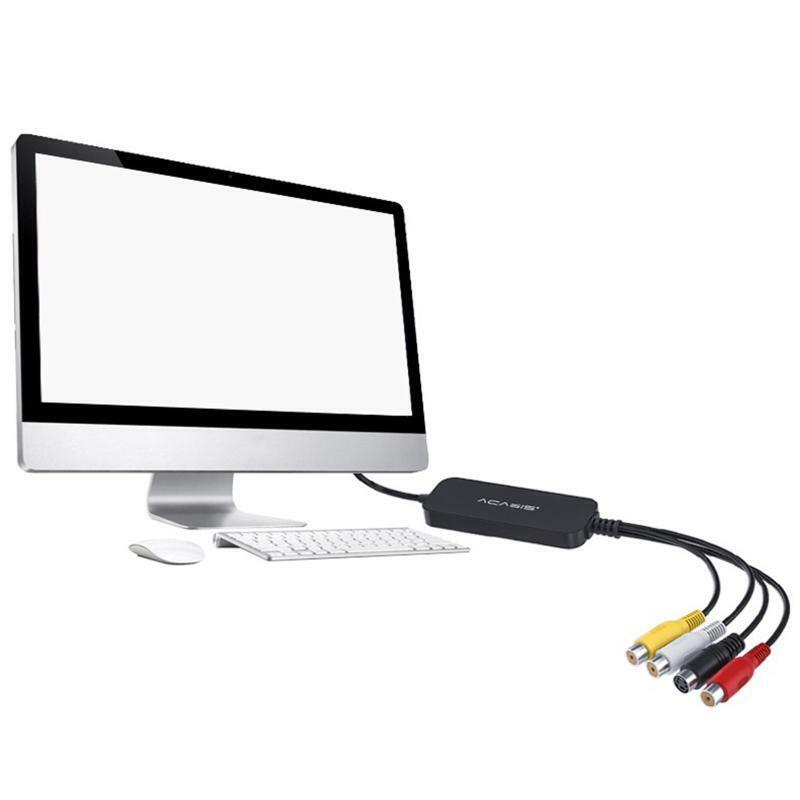 USB 2.0 Audio/Video Converter, Video Capture Card VHS Box VHS VCR TV to Digital