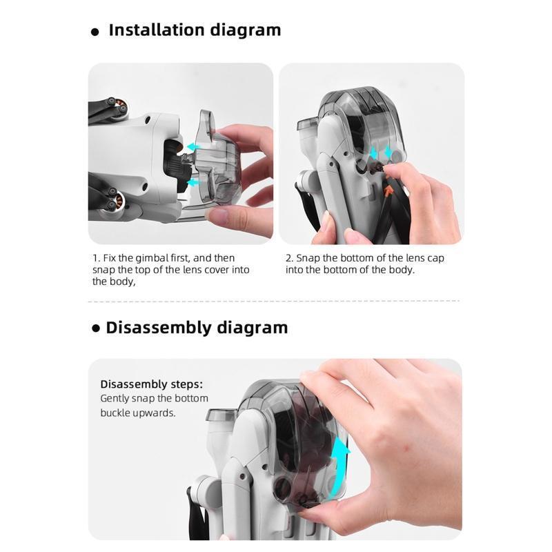 Protection Cover Case Translucent Camera Lens Cap for Mini 3 Pro Gimbal Drone