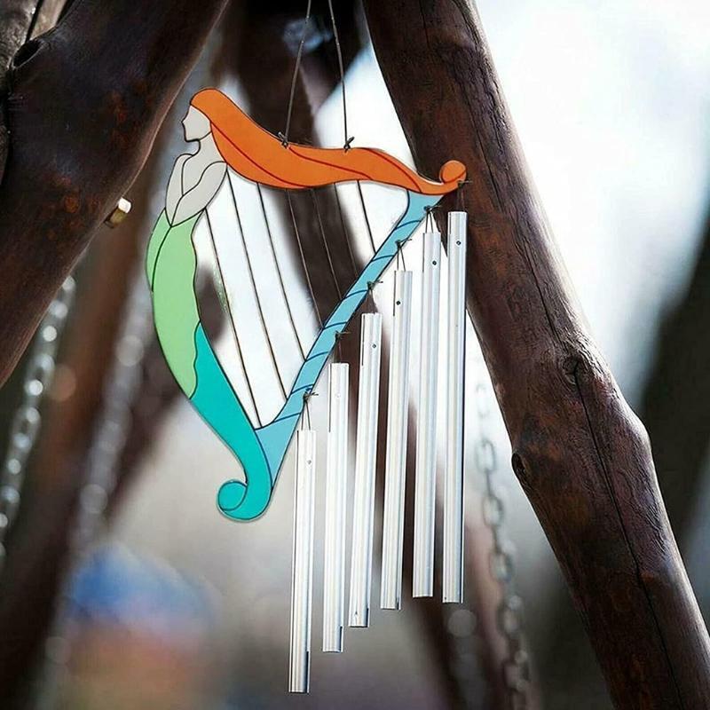 Beauty Girl Harp Multi-Tubes Wind Chimes for Outside Decoration Tuned Elegant