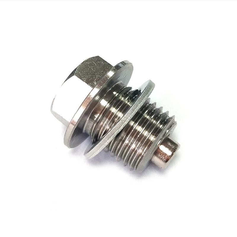 CNC Stainless Steel M14x1.5 mm Frame Magnetic Oil Drain Plug Screw Bolt Washer