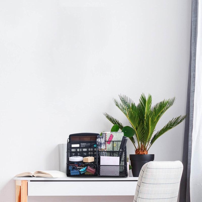 Multi-functional Office Desk Organizer with Drawer Pen Holder Cosmetic Organizer