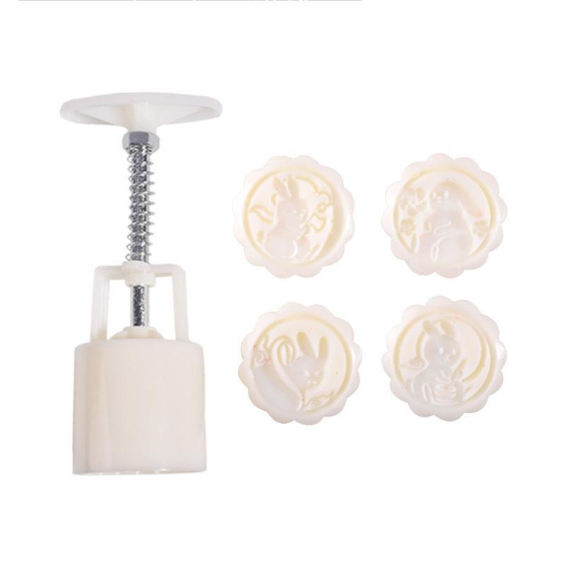 Plastic Mooncake Mold for Mid-Autumn Festival Handpressure Rabbit Mooncake Mould