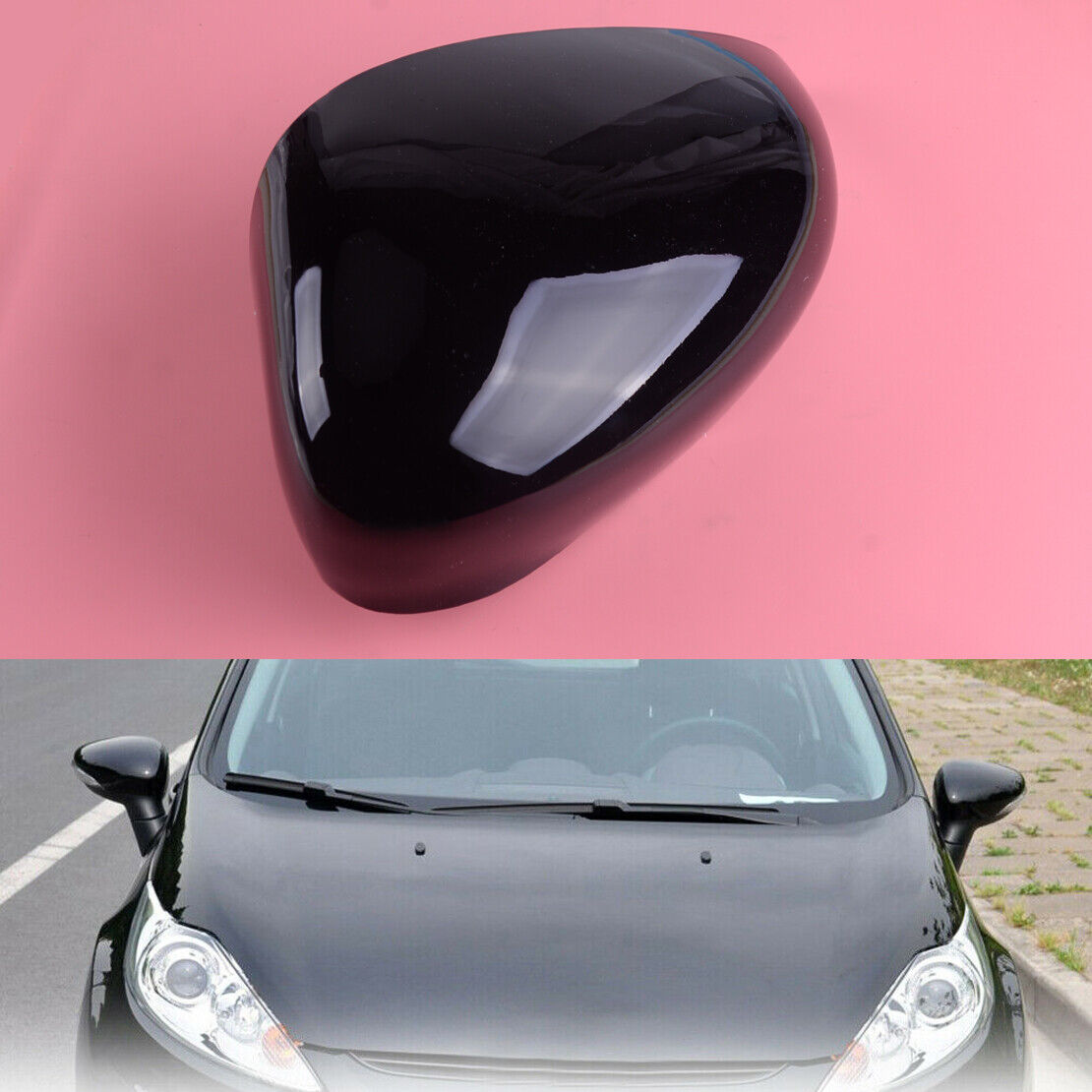 Left Side Wing Mirror Cover Cap Painted Fit for Ford Fiesta MK7 2008-2017 New ld