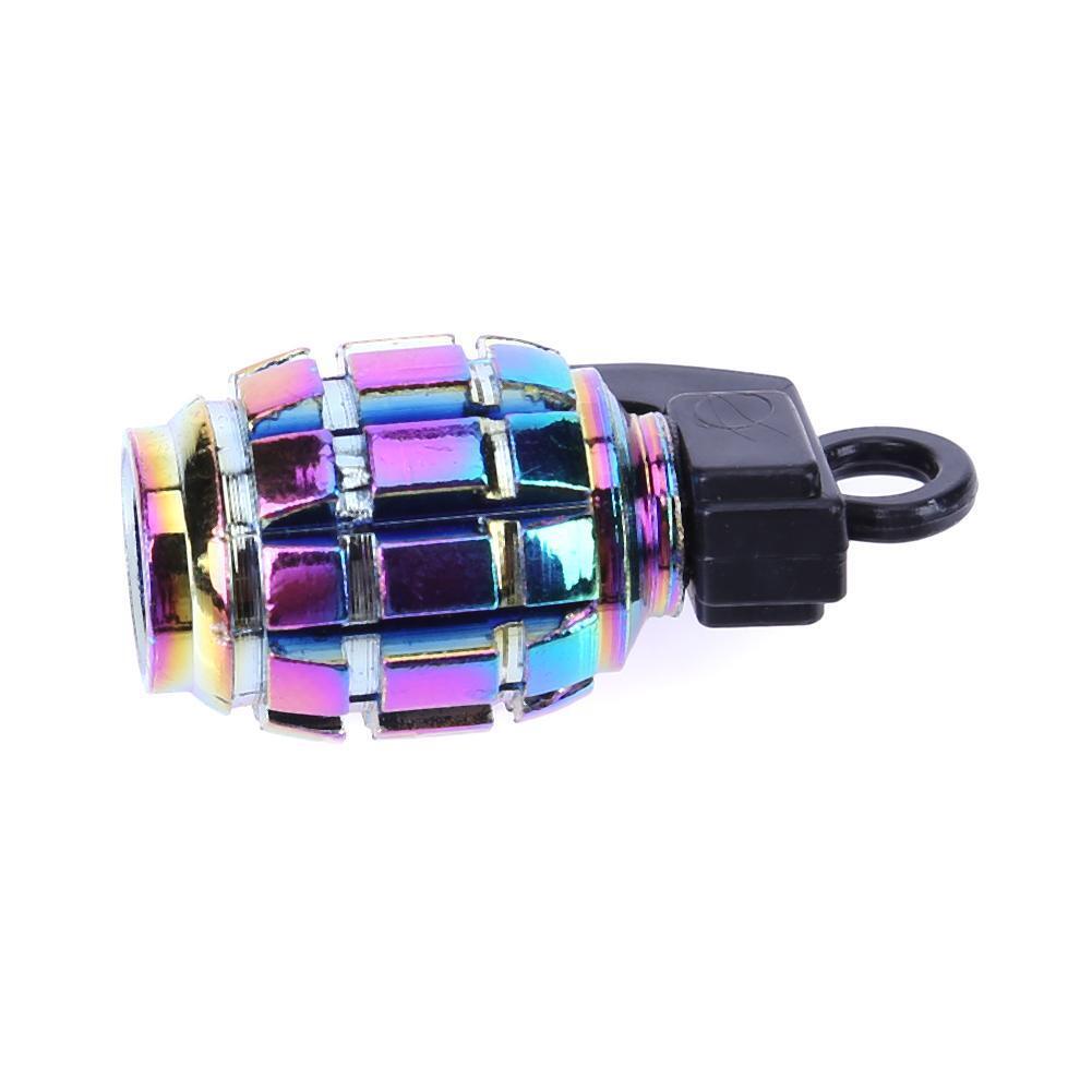 4pcs Rainbow Color Car Tire Aluminum Dust Caps Covers for Schrader Valves