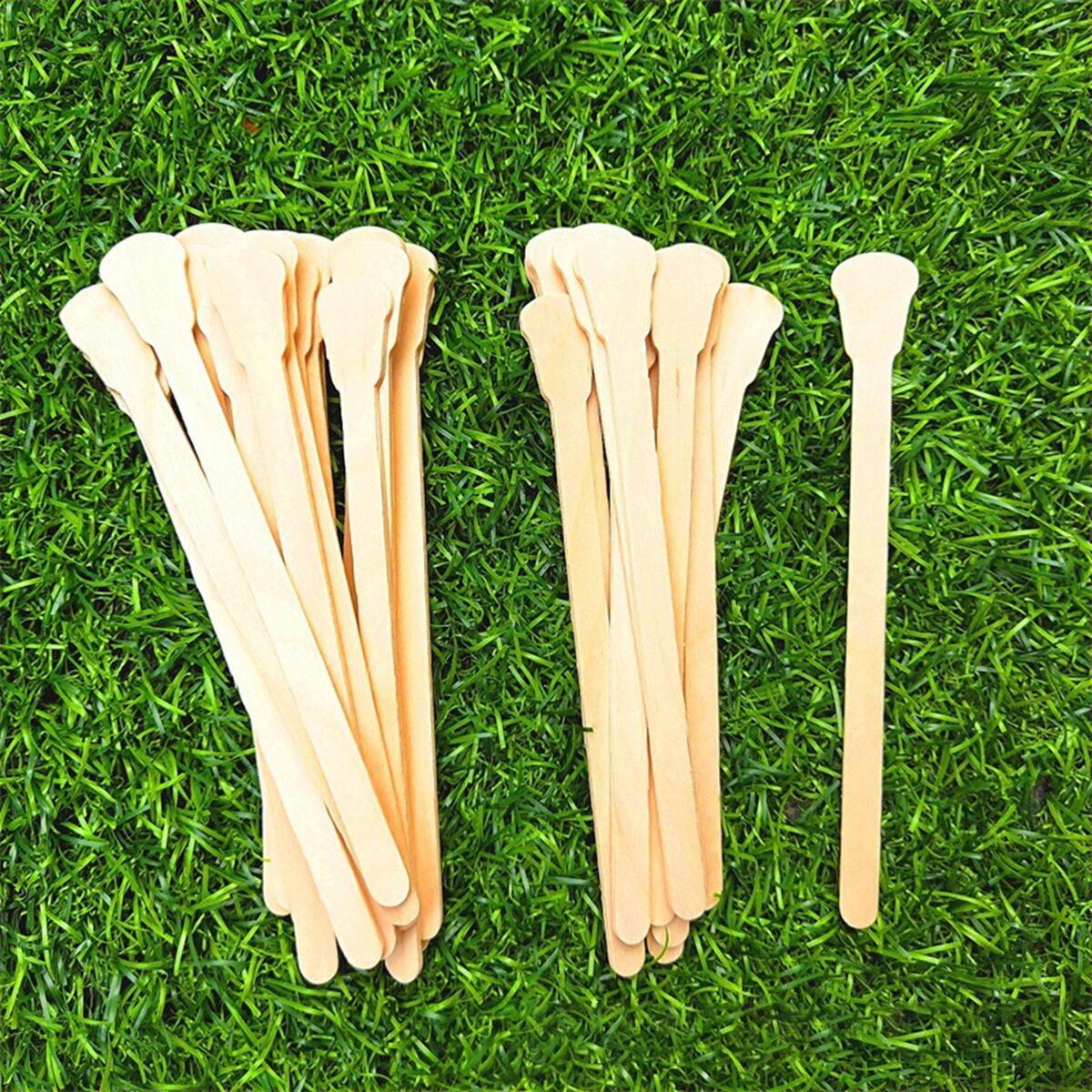 100Pcs Wooden Wax Sticks Multifunctional Wax Bean Accessories for Home Use