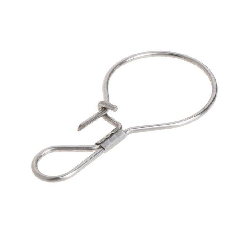Live Fish Lock Stainless Steel Buckle Fishing Tackle Snaps Portable Accessories