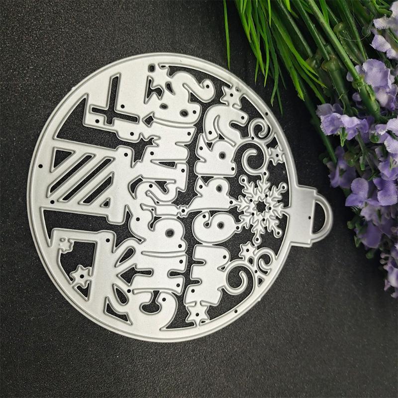 Merry Christmas Tag Metal Cutting Dies Stencil DIY Scrapbooking Album Paper Card
