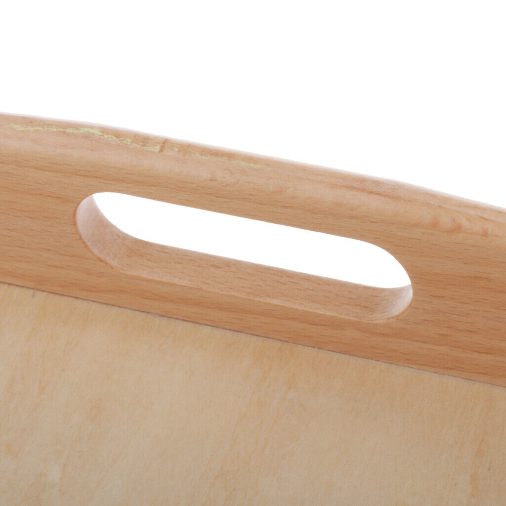 3 Pieces Practical Beech Wooden Tray Organizer  Toddlers Teaching