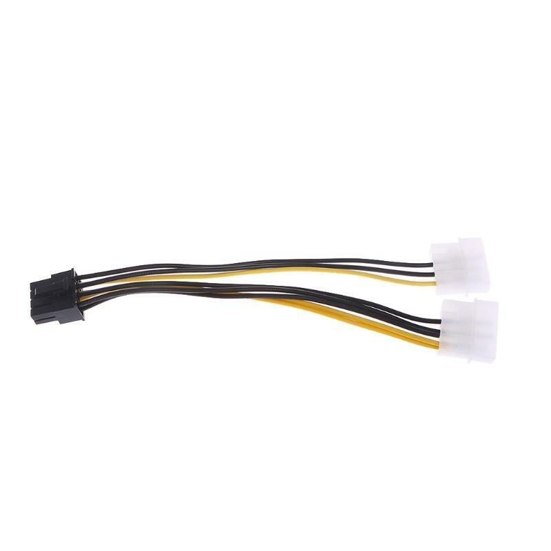 Video Card Pci-e ATX PSU Power Supply -  2x 4-Pin Molex to PCIe Adapter Cable
