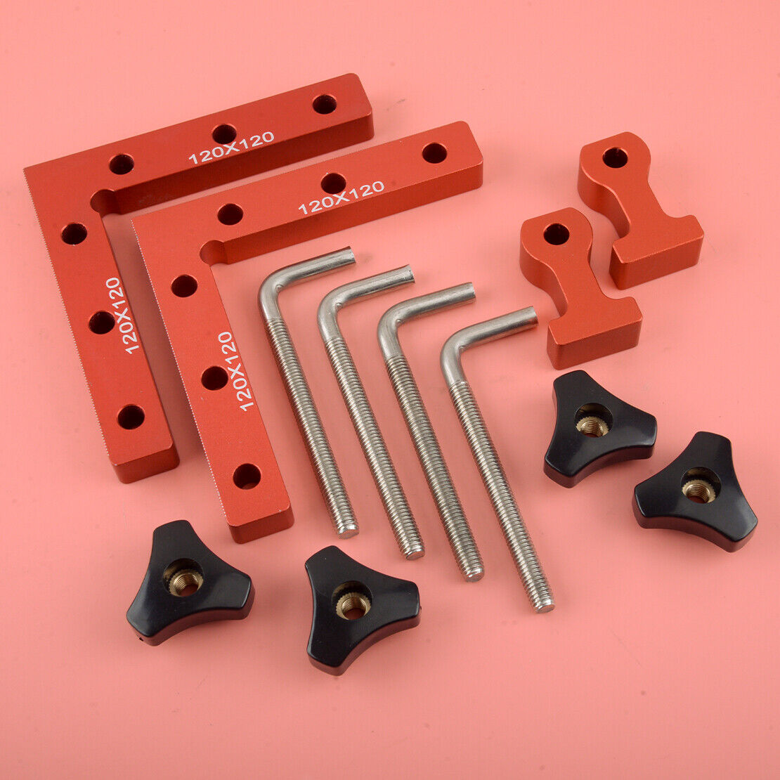 90 Degree Positioning Squares Right Angle Clamps Aluminum Carpenter Tool Kit A2