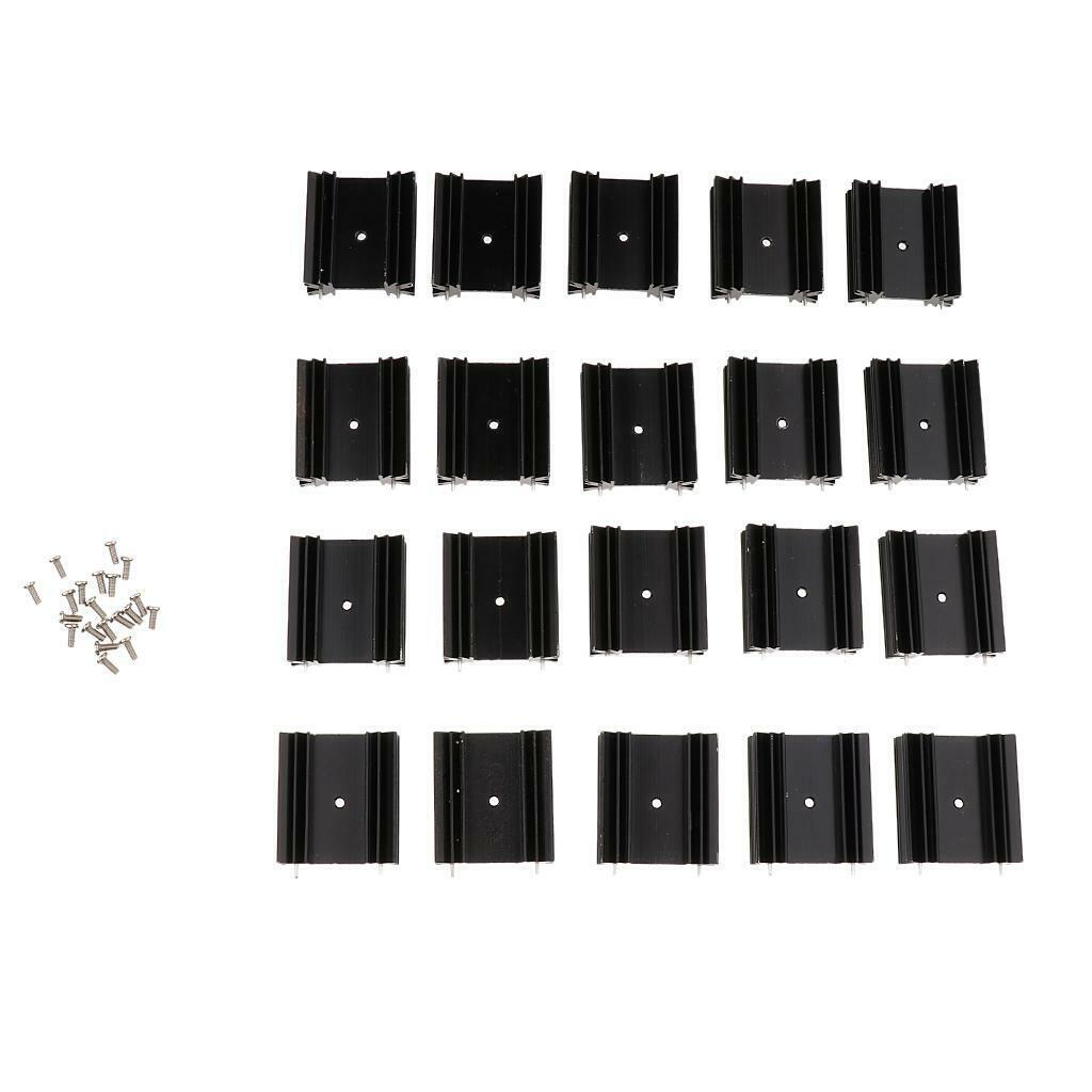 20X Aluminum Heatsink 38x34x12mm Cooler Radiator Fin Conductive PCB Circuit