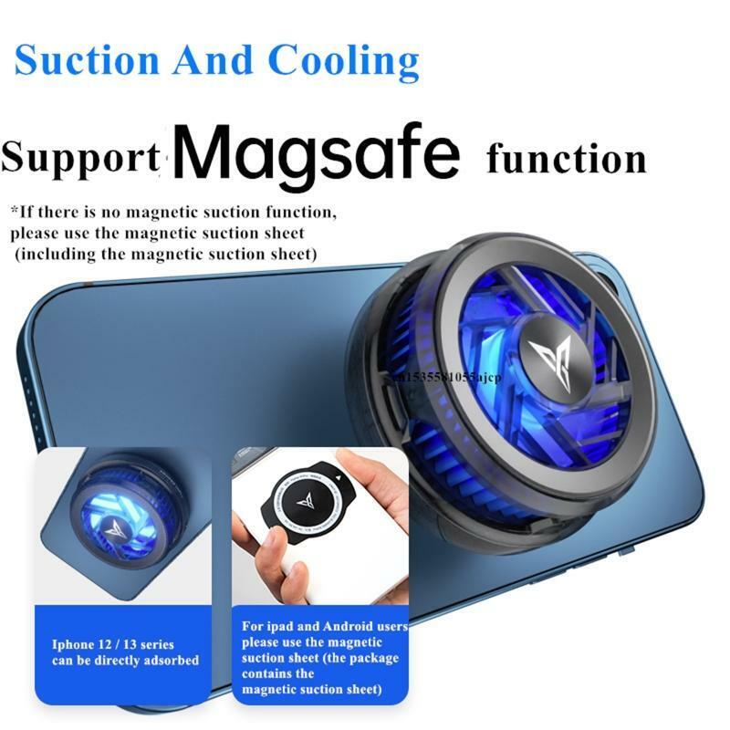 Magnetic Semiconductor Heat Radiator Mobile Gaming Cooler Fan for iOS Phones