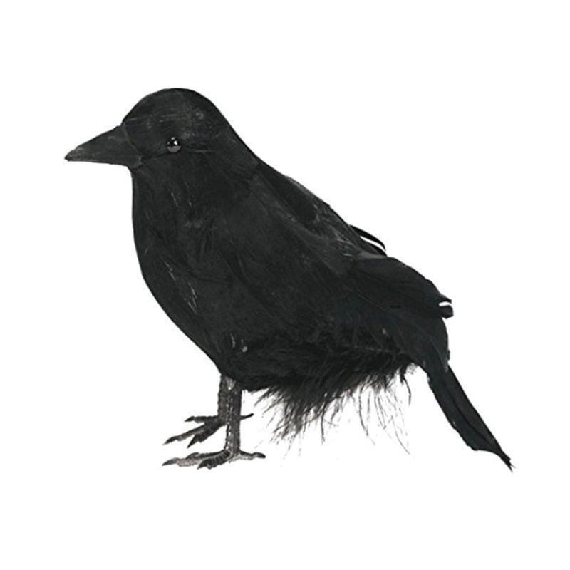 3pcs/set Simulation Crow Halloween Themed Party Ornaments Haunted House Decor