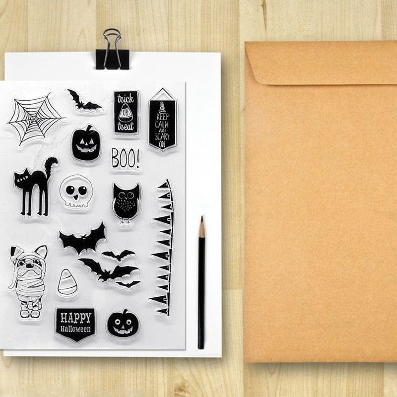Halloween Silicone Clear Seal Stamp DIY Scrapbooking Embossing Photo Album Paper