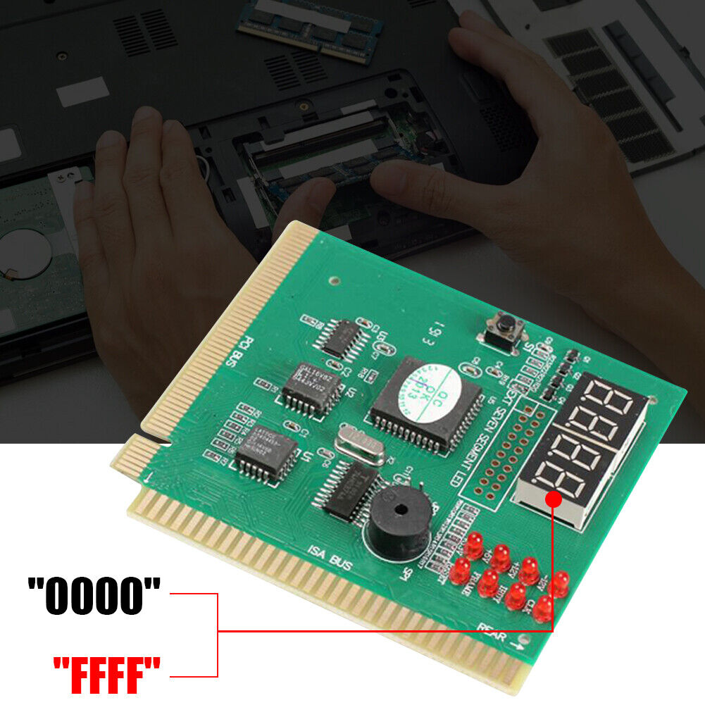 4-Digit PC Analyzer Diagnostic Post Card Motherboard Fault Tester for ISA
