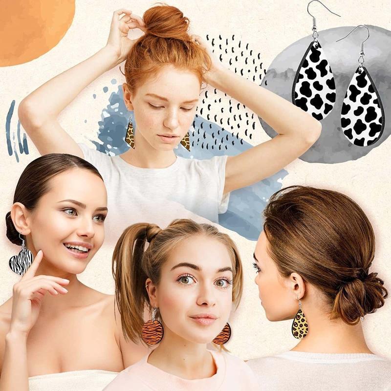 40Pcs Sublimation Blank Earrings Heat Transfer Earrings Unfinished Wood Earring