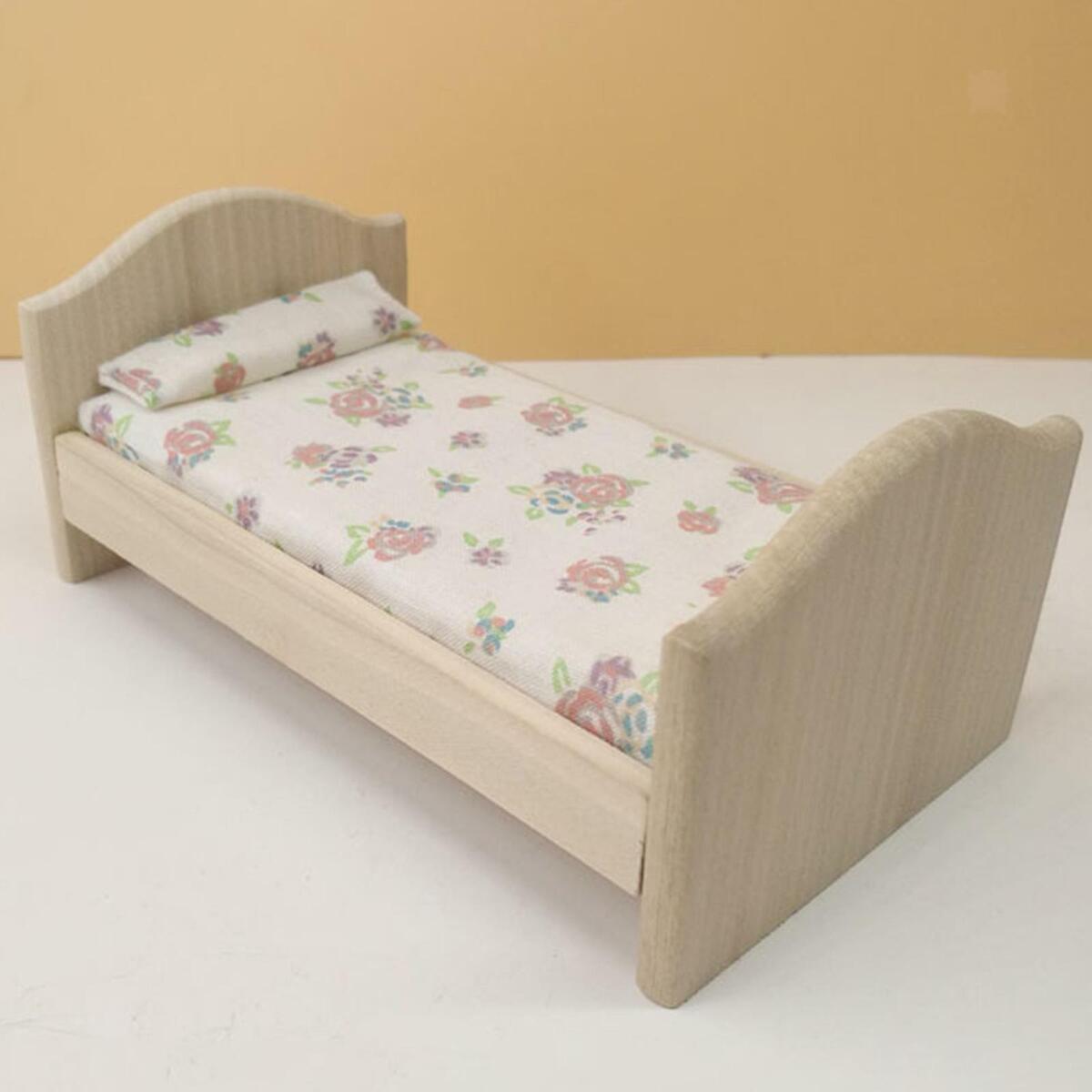 Mini 1:12 Wardrobe & Double bed and bedroom Life Scene Furniture Supplies Decor