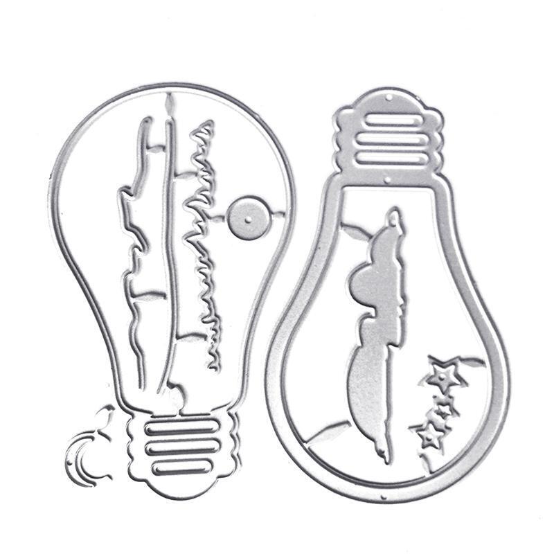 Bulb Drift Bottle Metal Cutting Dies Stencil DIY Scrapbooking Album Paper Card