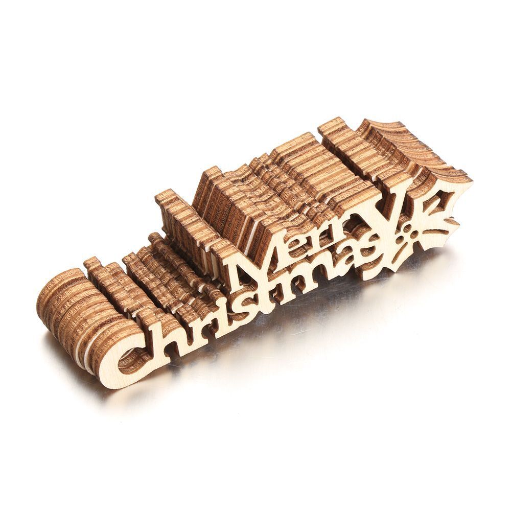 Wood DIY Crafts Wooden Slice Xmas Decoration Wood Pieces Merry Christmas