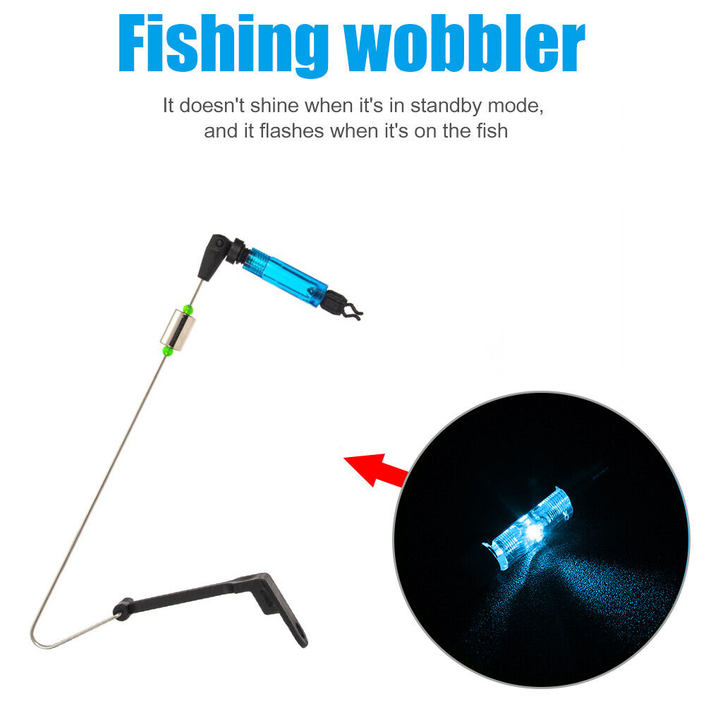 Fishing Wobbler Chain Hanger LED Bite Alarm Indicator Night Fishing Tackle