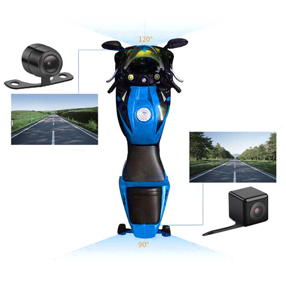 MT30A Waterproof 720P HD Motorcycle Motorbike Dash Cam + Rear View Camera