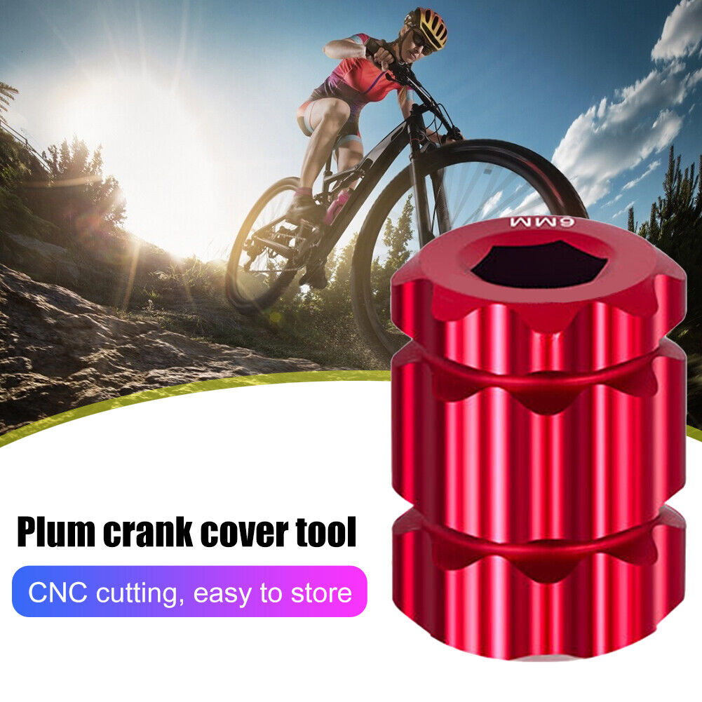 Aluminum Alloy Bicycle Crank Remove Tools Road Bike Crankset Wrench (Red)