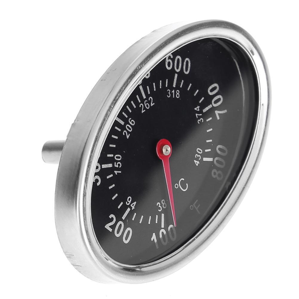 Oval Stainless Steel BBQ Grill Meat Thermometer Dial Temperature Gauge