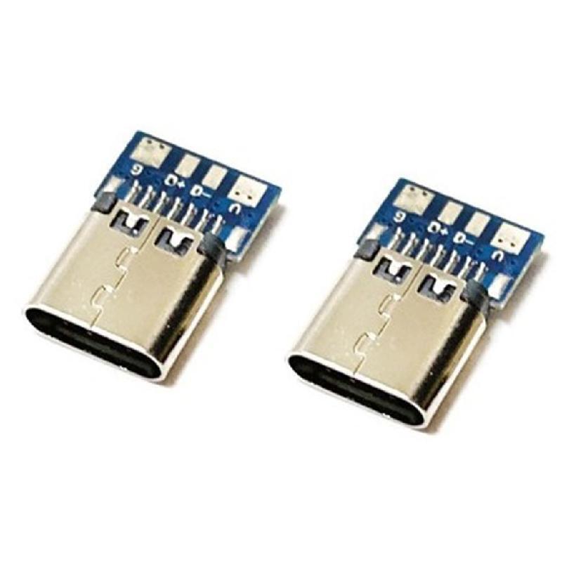 2x 16 Pin USB Type-C Charger Port Female Solder Jack USB Socket for USB Repair