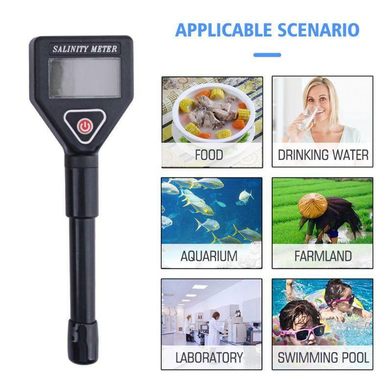 Portable Salinity Meter Salinometer Halometer Seawater Food Salinity Tester