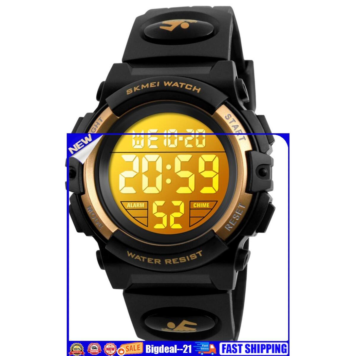 SKMEI Waterproof Electronic Watch Men Outdoor Sports LED Digital Wristwatch