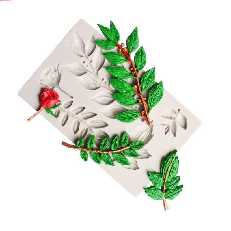 DIY Leaf Fondant Mold Flower Sugar Cake Decoration Tool Chocolate Silicone Mold