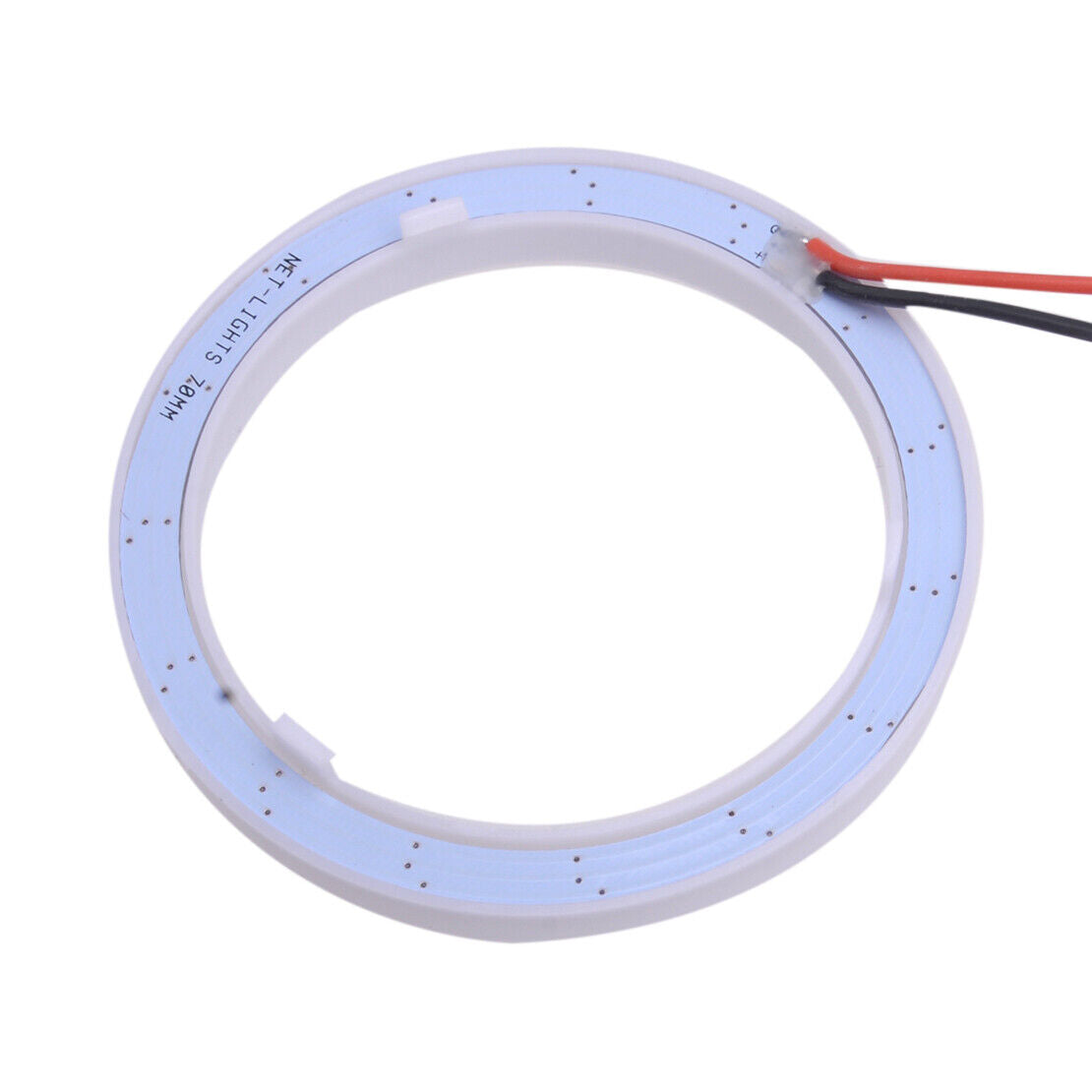 2pcs 70mm DRL COB LED Angel Eyes Halo Ring Fog Light Headlight White Left +Right