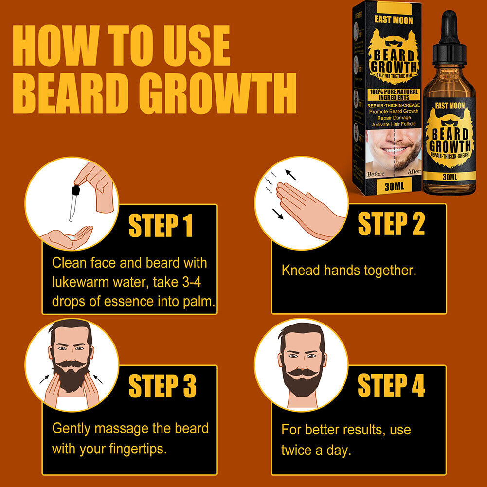 Beard Growth Roller Anti Hair Loss Beard Growing Essential Oil for Men (01)