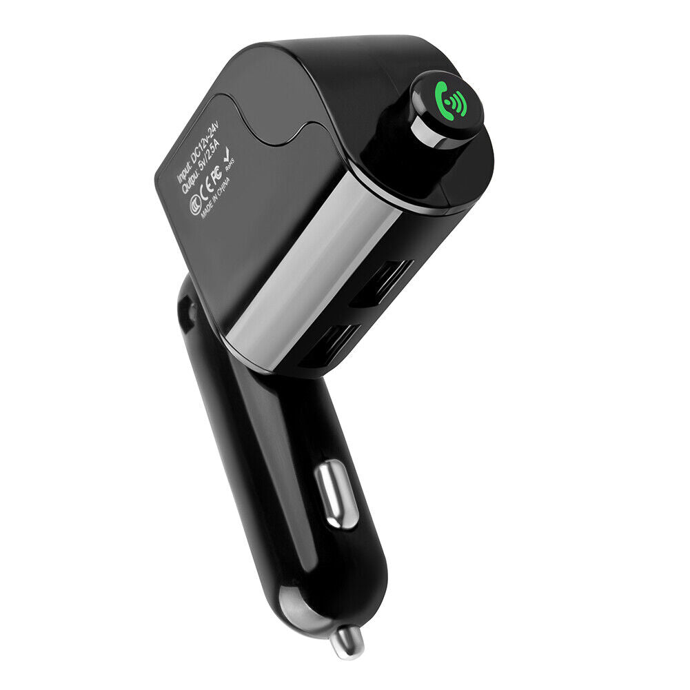 Dual USB Port Car Charger Bluetooth-compatible Handsfree Kit FM Transmitter