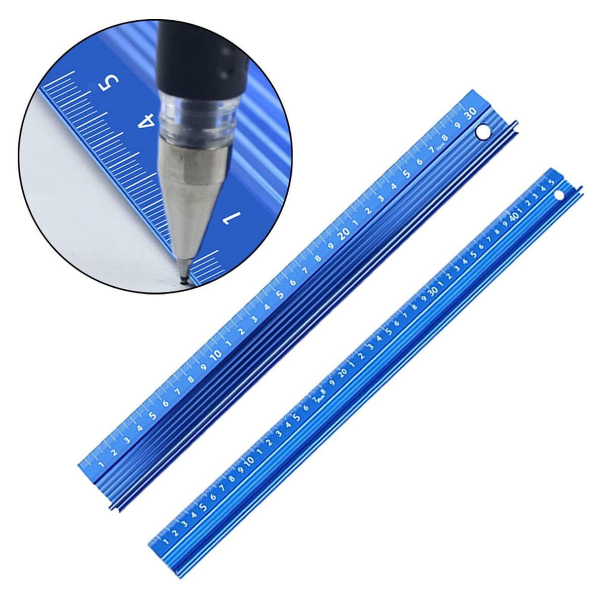 2Pieces Scale Ruler Blueprint Straight  for Woodworking Drafting