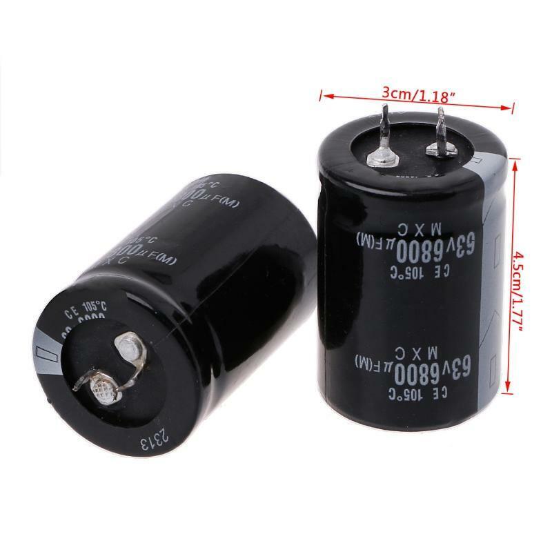 2PCS 63V 6800uF 6800MFD Electrolytic Capacitor Dimension 30mm×45mm Cylindrical