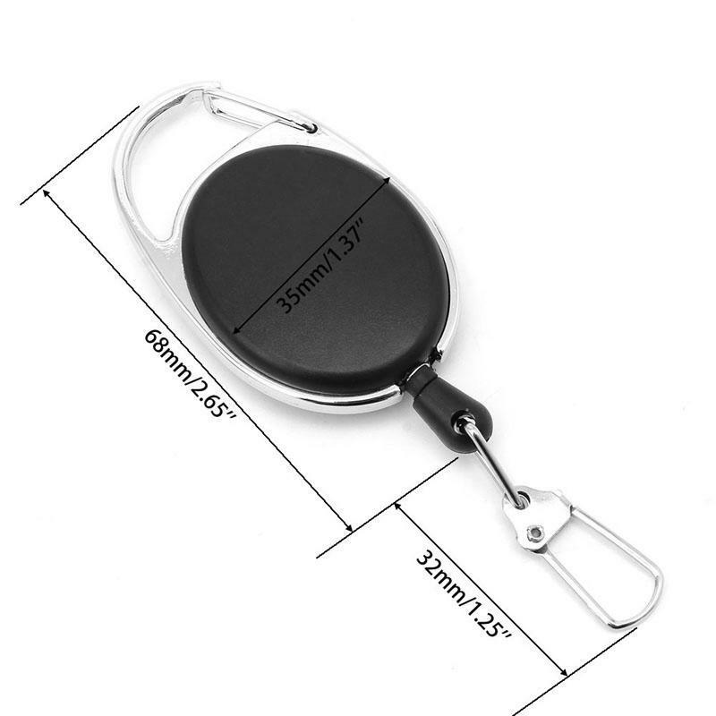 1PC Retractable Reel Key Chain Pull Key ID Card Badge Tag Clip Holder Buckle New