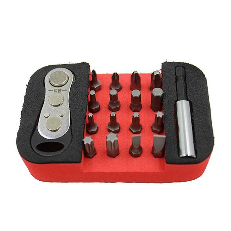 Super Thin Torque Screwdriver Cr-V Steel Dual-Drive Head Bit Ratchet Wrench