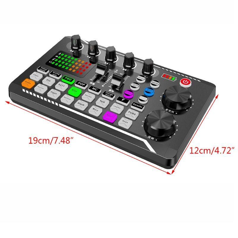 Audio Mixing Console Amplifier F998 Sound Card Microphone Sound Mixer Sound Card