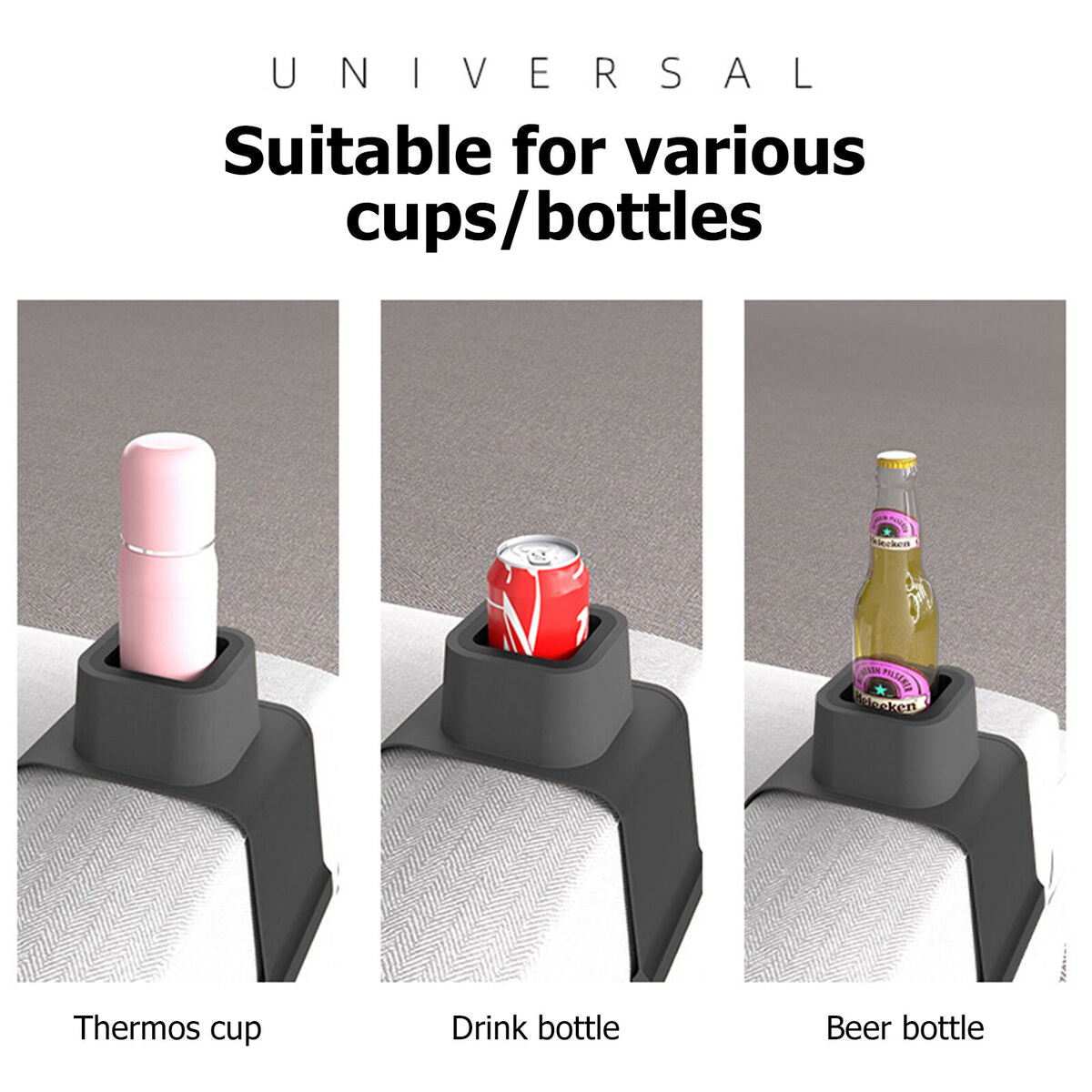 Sofa Arm Tray Table, Silicone Foldable Couch Armrest Side Holder for Drinks