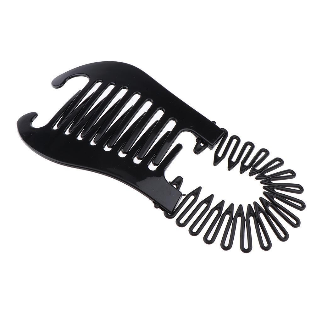 6pcs Hairstyling Clip Bun Donut Twist Braid Ponytail Maker Accessories Black