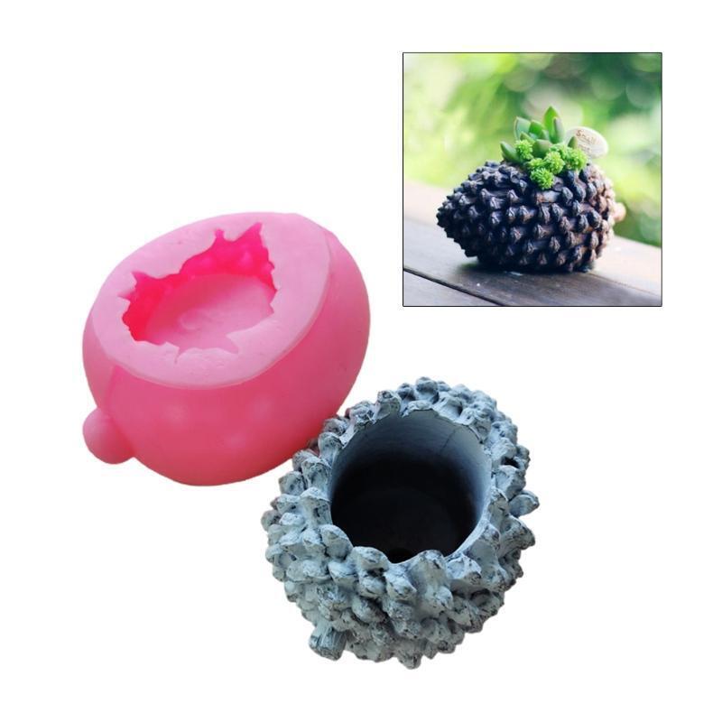Pine Cone Shape Succulent Plant Pot Silicone Mold Concrete Cement Plaster Mold