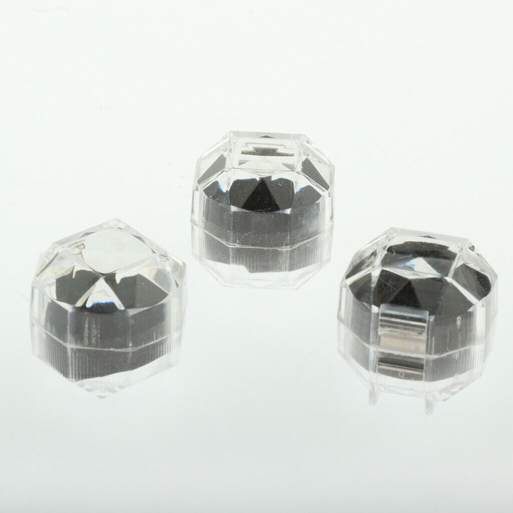 20PCS Acrylic Transparent  Small Plastic Jewelry Display Case Black